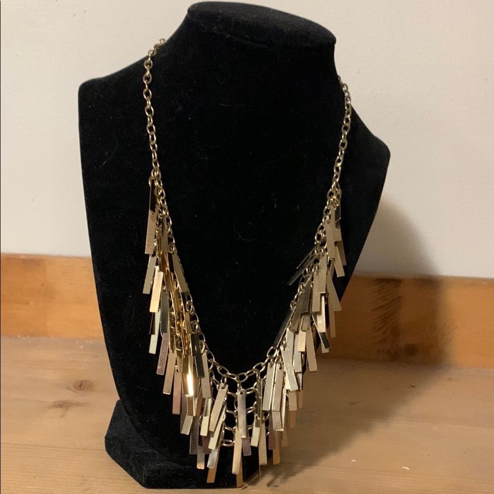Gold Fringe Necklace